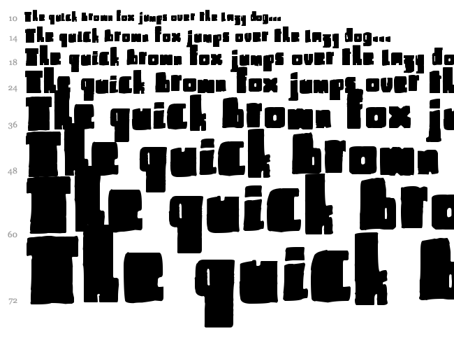 Blck font waterfall